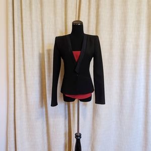 BCBG Maxazria Cropped Tuxedo Style Suit Jacket